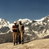 Georg mit Vater vor Königsspitze,Zebru und Ortler, 1986