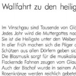 Wallfahrt zu den heiligen drei Brunnen - ein Text von Georg Paulmichl