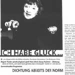 Ich habe Glück… Dichtung abseits der Norm - Artikel, Heinz, 01.10.2002