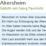 Altersheim - ein Gedicht von Georg Paulmichl