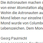 Astronauten - ein Text von Georg Paulmichl