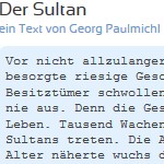 Der Sultan - ein Text von Georg Paulmichl