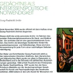 Gedächtnis als interessenspolitische Notwendigkeit - Das Georg-Paulmichl-Archiv