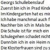 Georgs Schullebenslauf