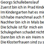 Georgs Schullebenslauf - ein Gedicht von Georg Paulmichl