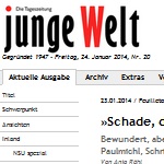 Schade, daß es Gott nicht gibt - Artikel, junge Welt, Feuilleton, 23.01.2014