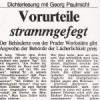 Vorurteile strammgefegt, Dichterlesung mit Georg Paulmichl