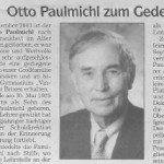 Otto Paulmichl zum Gedenken - Artikel