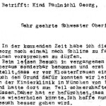 Betrifft: Kind Paulmichl Georg - Korrespondenz, Otto Paulmichl an die Direktion der allg. Landessonderschule Jupident