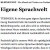 Eigene Sprachwelt