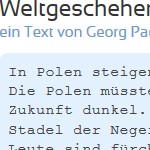 Weltgeschehen - ein Text von Georg Paulmichl
