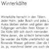 Winterkälte